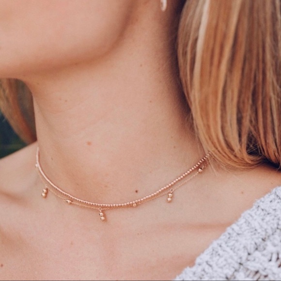 SOLD - Karen Lazar YG Ball and Chain Necklace - Picture 6 of 6